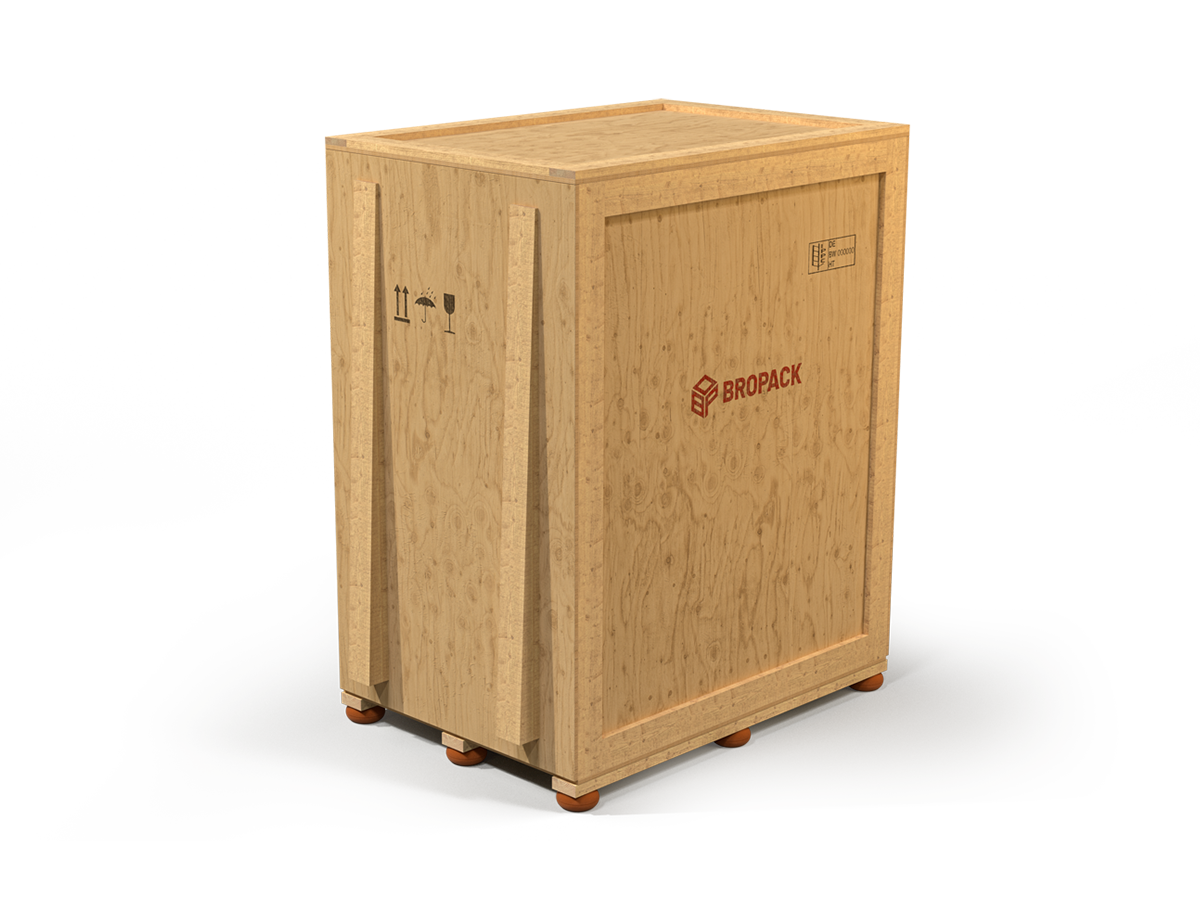 Individuelle Holzverpackung von BROPACK, Sonderanfertigung mit Innenausbau