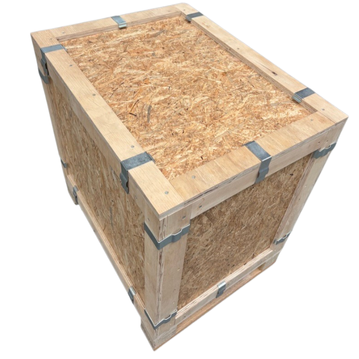 Holz-Klammerkiste von BROPACK, geschlossen von oben