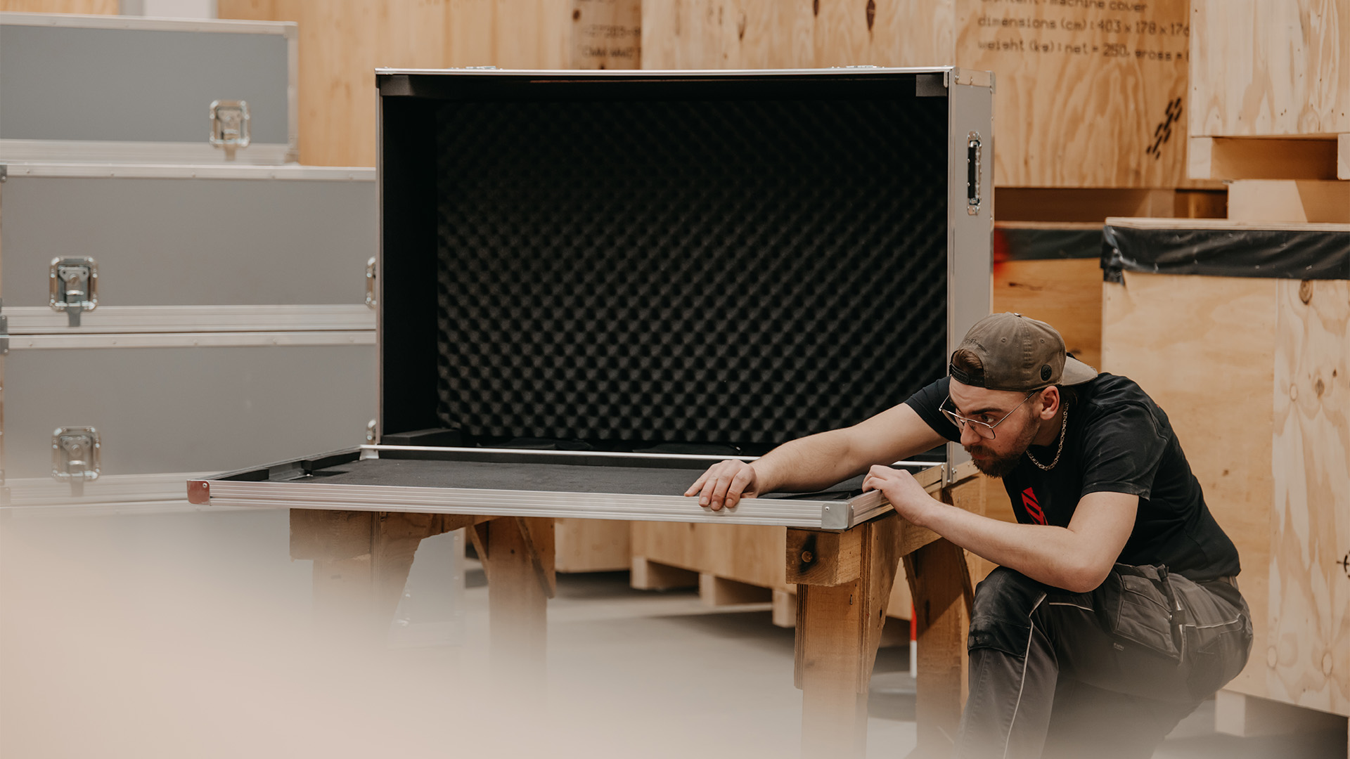 Mehrweg-Transportkiste aus Holz BRO-Case von BROPACK mit Aufsetzdeckel