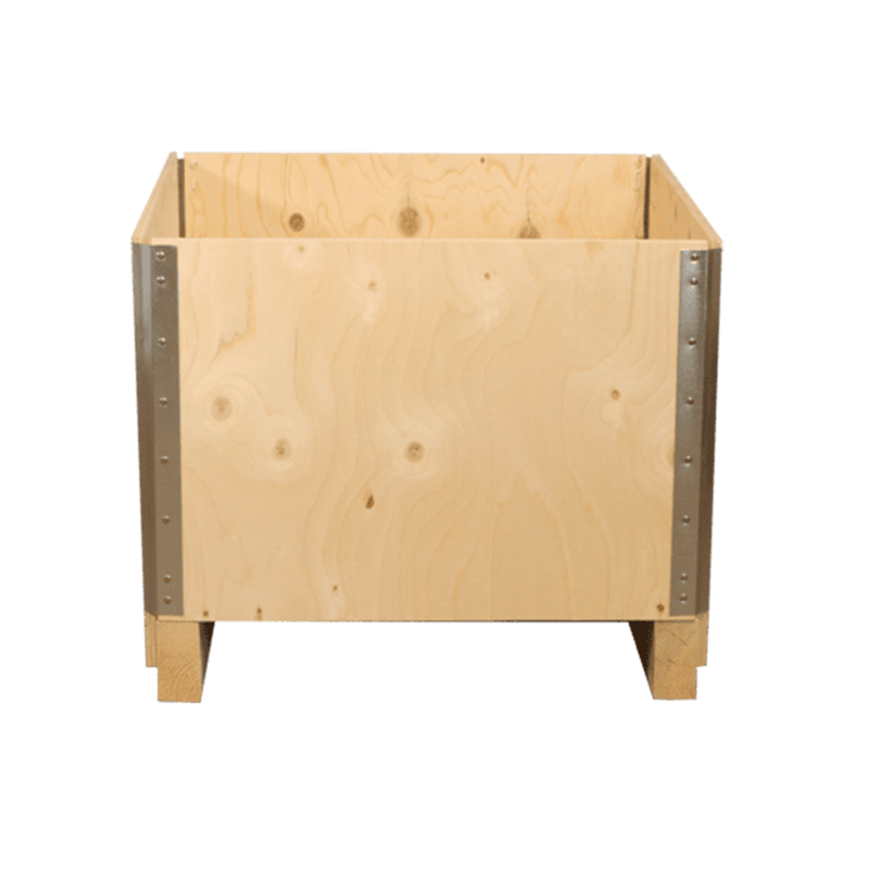 Offene Holz-Faltkiste von BROPACK ohne Deckel
