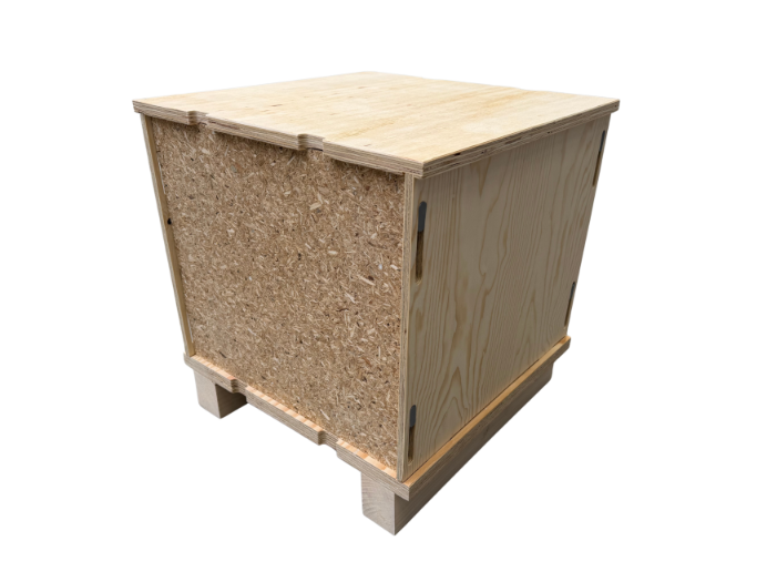 Holz-Steckkiste von BROPACK, aufgebaut